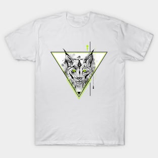 Geometrical Lynx | Bobcat animal spirit totem T-Shirt